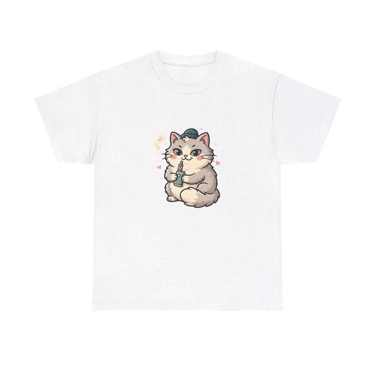 Cute Vaping Cat T-Shirt — Cute Good Luck Tee