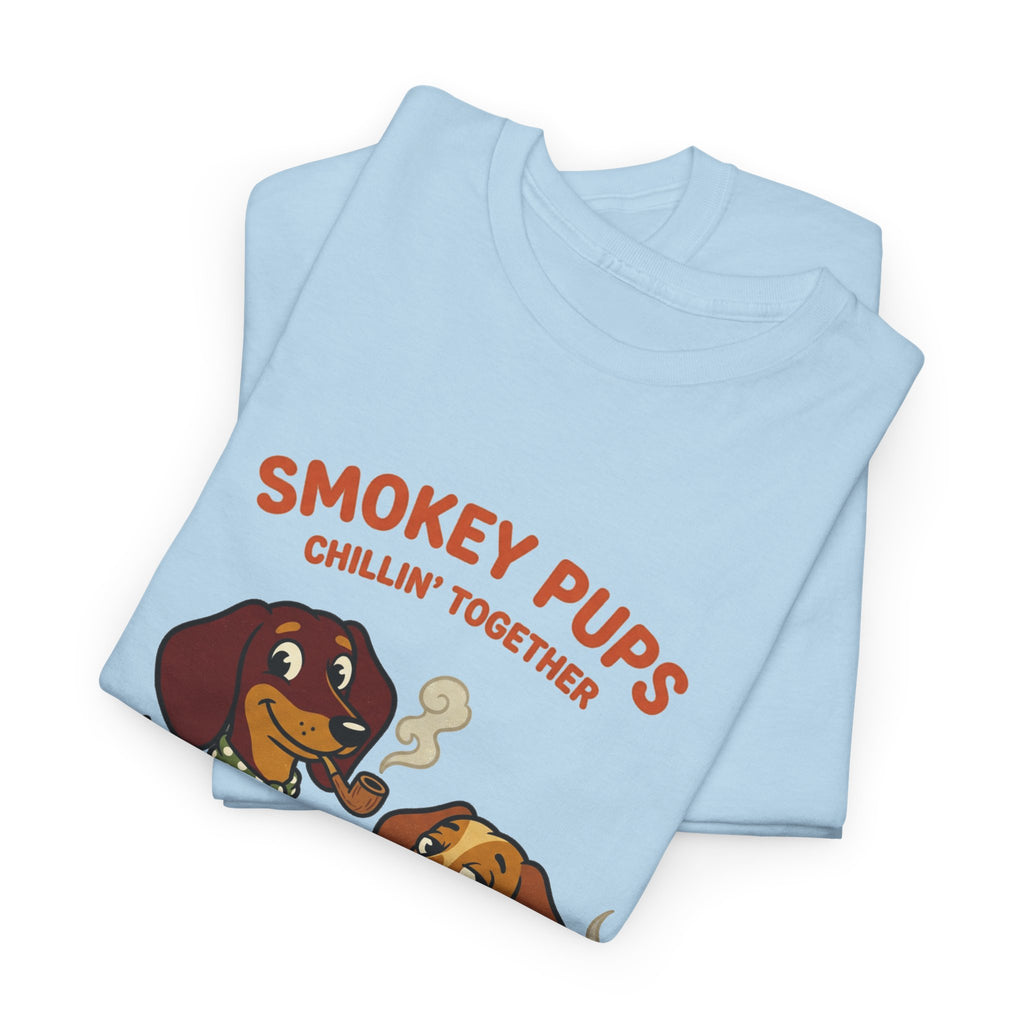 Smokey Pups T‑Shirt — 'Smokey Pups Chillin' Together' Cute Dachshund Tee