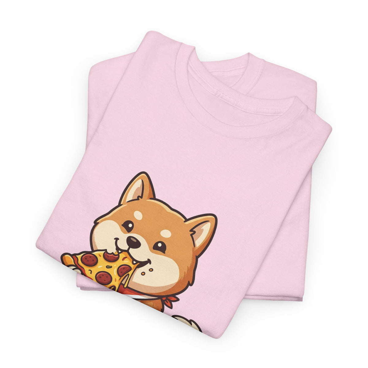 Shiba Inu Eating Pizza Unisex T‑Shirt