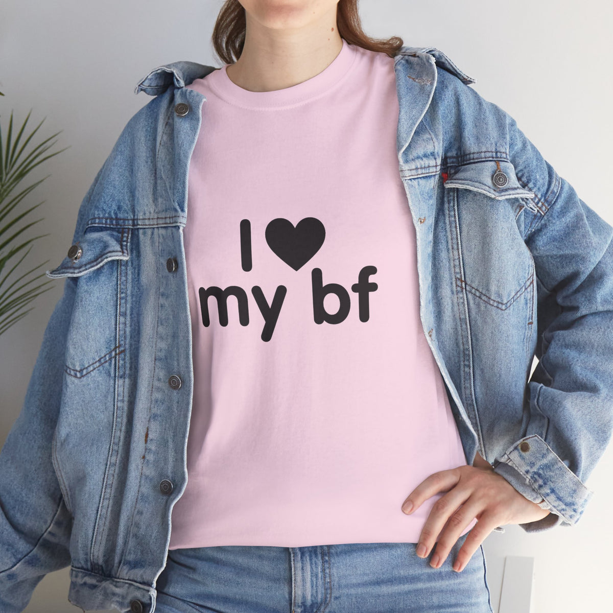 I Heart My Bf T-Shirt — Cute Romantic Tee for Girlfriend, Anniversary & Valentine’s Gift