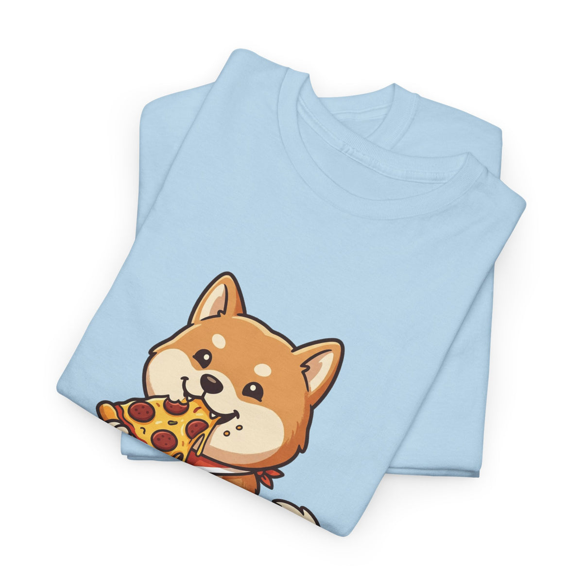 Shiba Inu Eating Pizza Unisex T‑Shirt