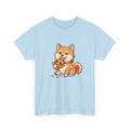 Shiba Inu Eating Pizza Unisex T‑Shirt