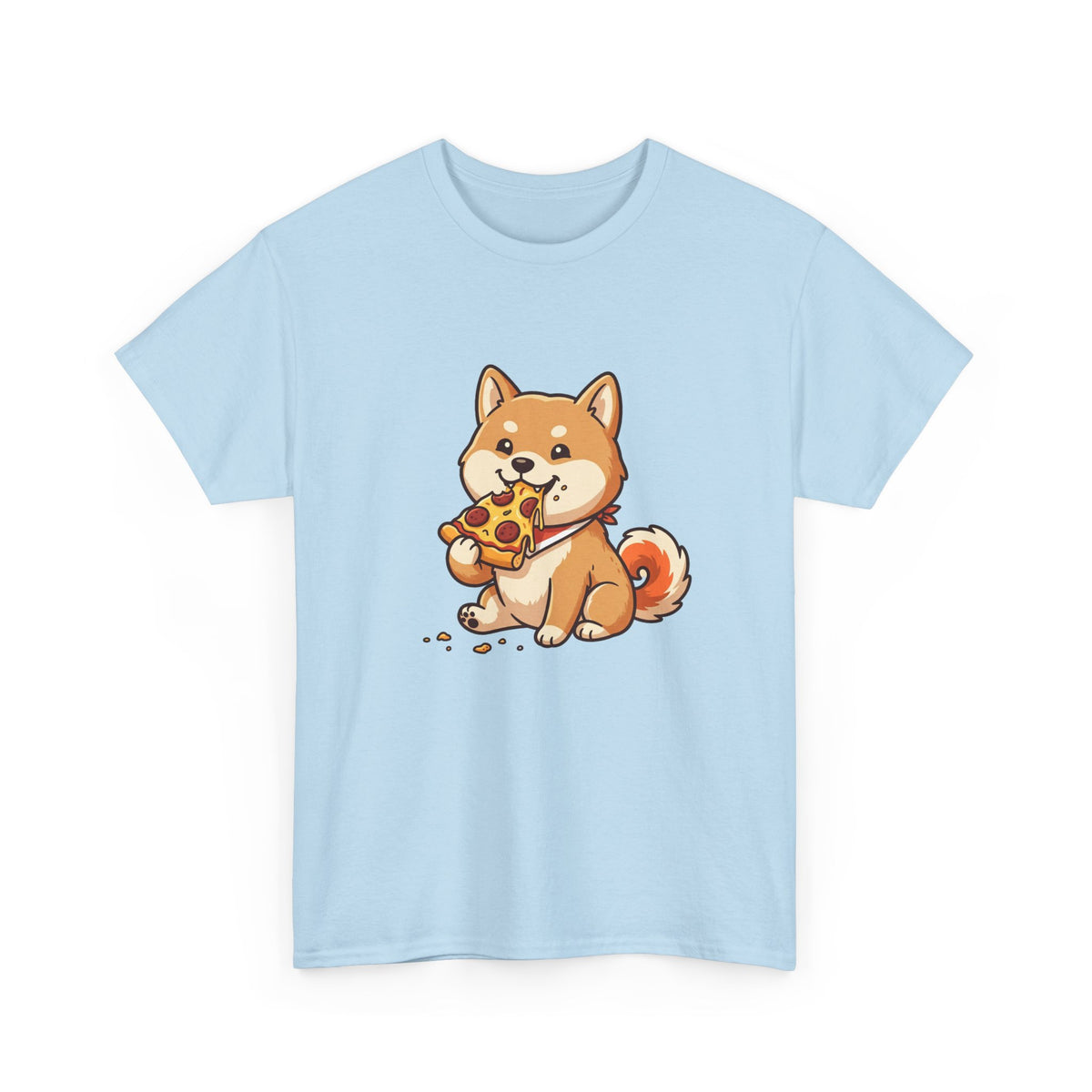Shiba Inu Eating Pizza Unisex T‑Shirt
