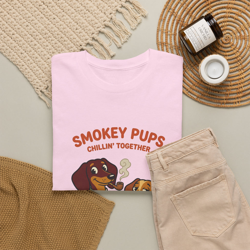 Smokey Pups T‑Shirt — 'Smokey Pups Chillin' Together' Cute Dachshund Tee