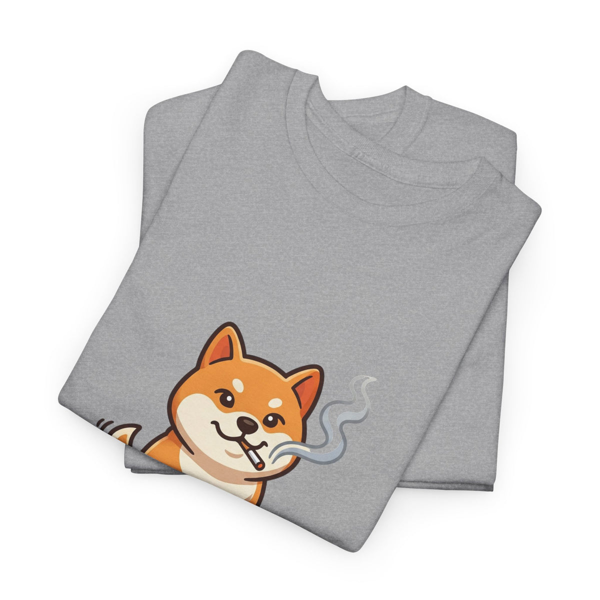 Shiba Inu Cartoon Tee — Cute Smiling Shiba Dog Graphic T-Shirt
