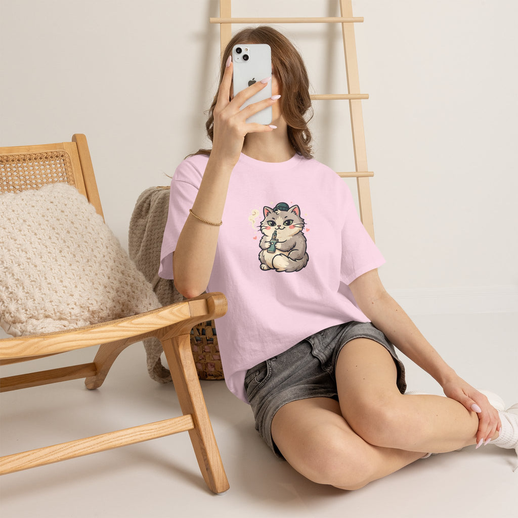 Cute Vaping Cat T-Shirt — Cute Good Luck Tee