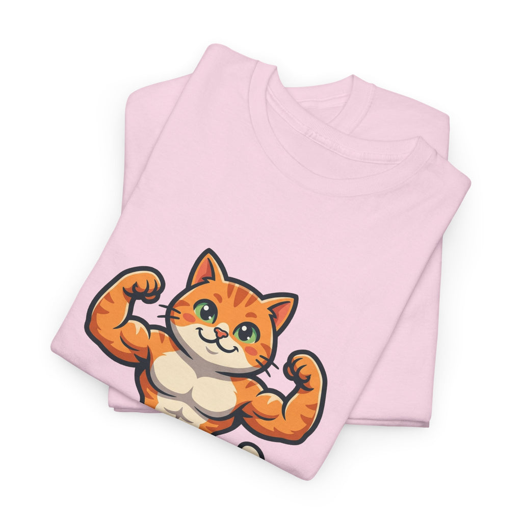 Muscle Cat T‑Shirt — Cute Bodybuilder Cat Graphic Tee