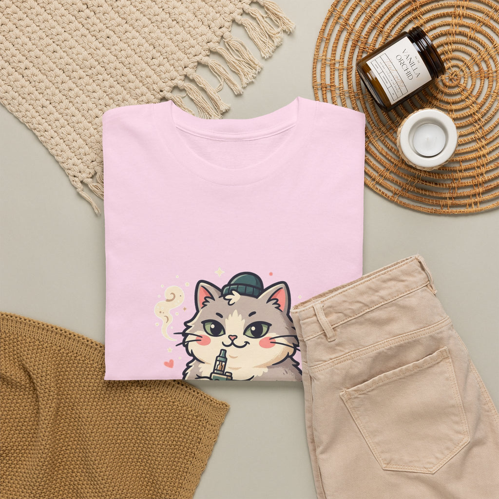 Cute Vaping Cat T-Shirt — Cute Good Luck Tee