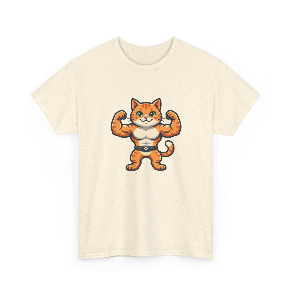 Muscle Cat T‑Shirt — Cute Bodybuilder Cat Graphic Tee