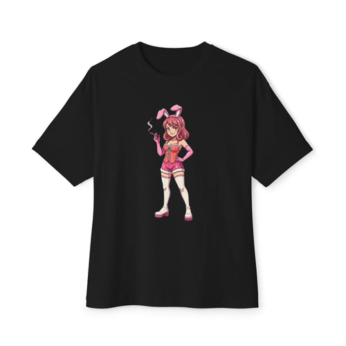 Pink Bunny Girl illustration T-Shirt | Anime Pinup Tee