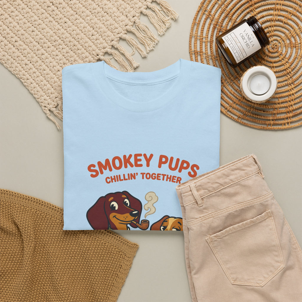 Smokey Pups T‑Shirt — 'Smokey Pups Chillin' Together' Cute Dachshund Tee