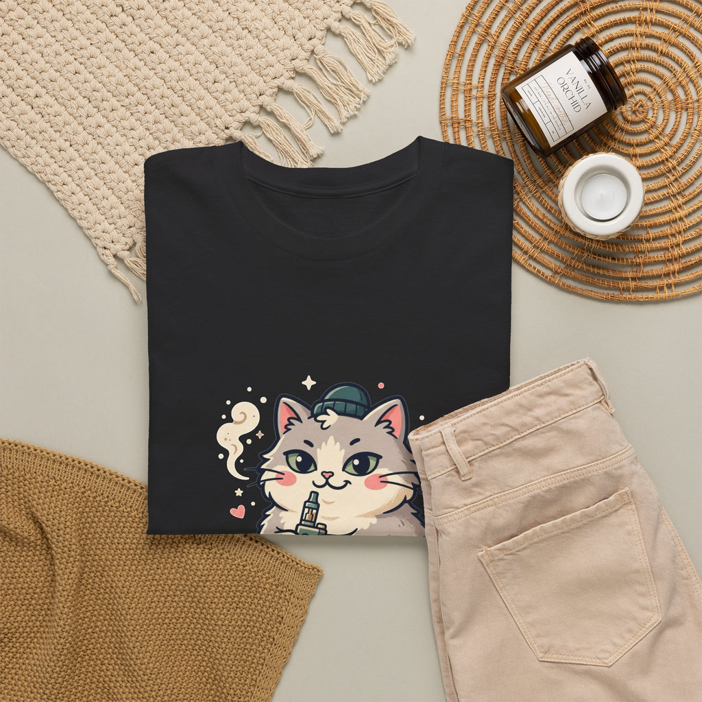 Cute Vaping Cat T-Shirt — Cute Good Luck Tee