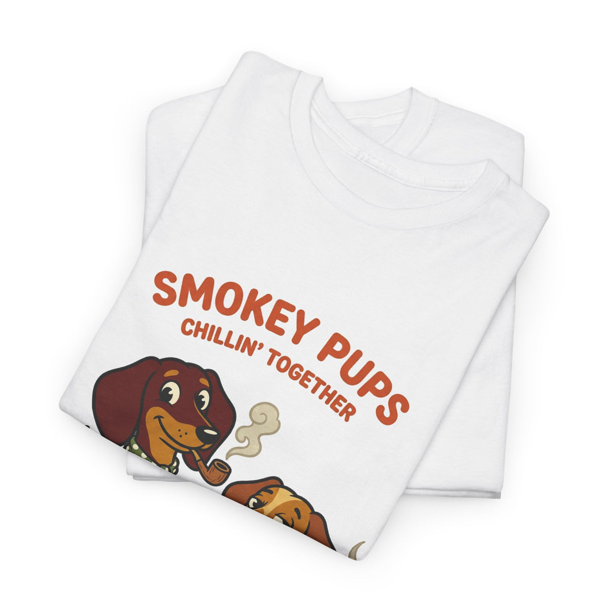 Smokey Pups T‑Shirt — 'Smokey Pups Chillin' Together' Cute Dachshund Tee
