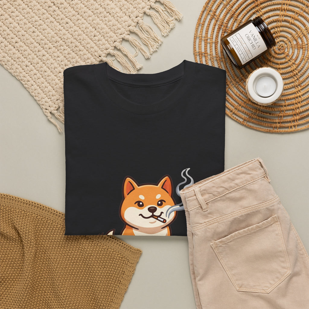 Shiba Inu Cartoon Tee — Cute Smiling Shiba Dog Graphic T-Shirt