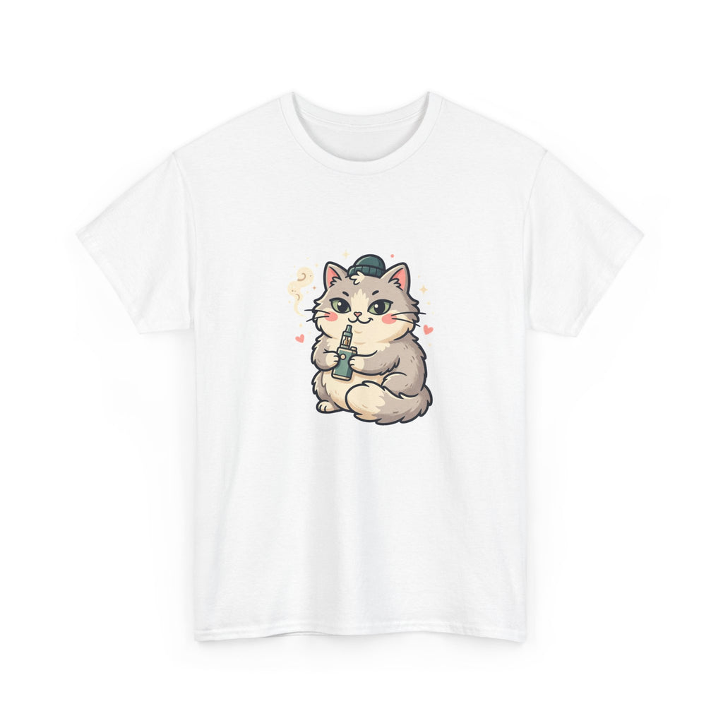 Cute Vaping Cat T-Shirt — Cute Good Luck Tee
