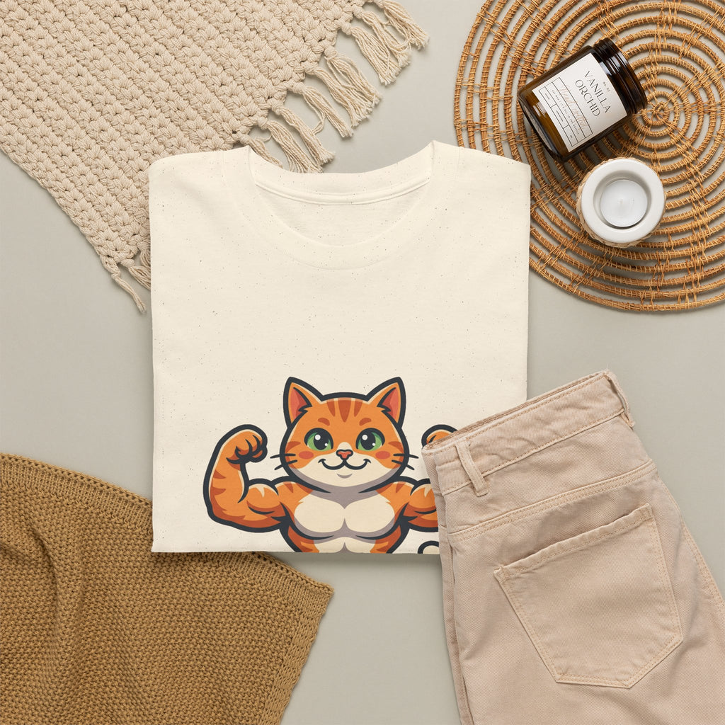 Muscle Cat T‑Shirt — Cute Bodybuilder Cat Graphic Tee