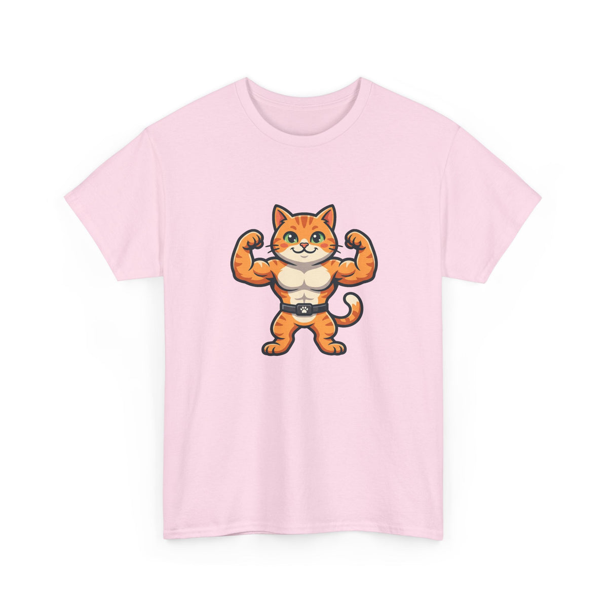 Muscle Cat T‑Shirt — Cute Bodybuilder Cat Graphic Tee