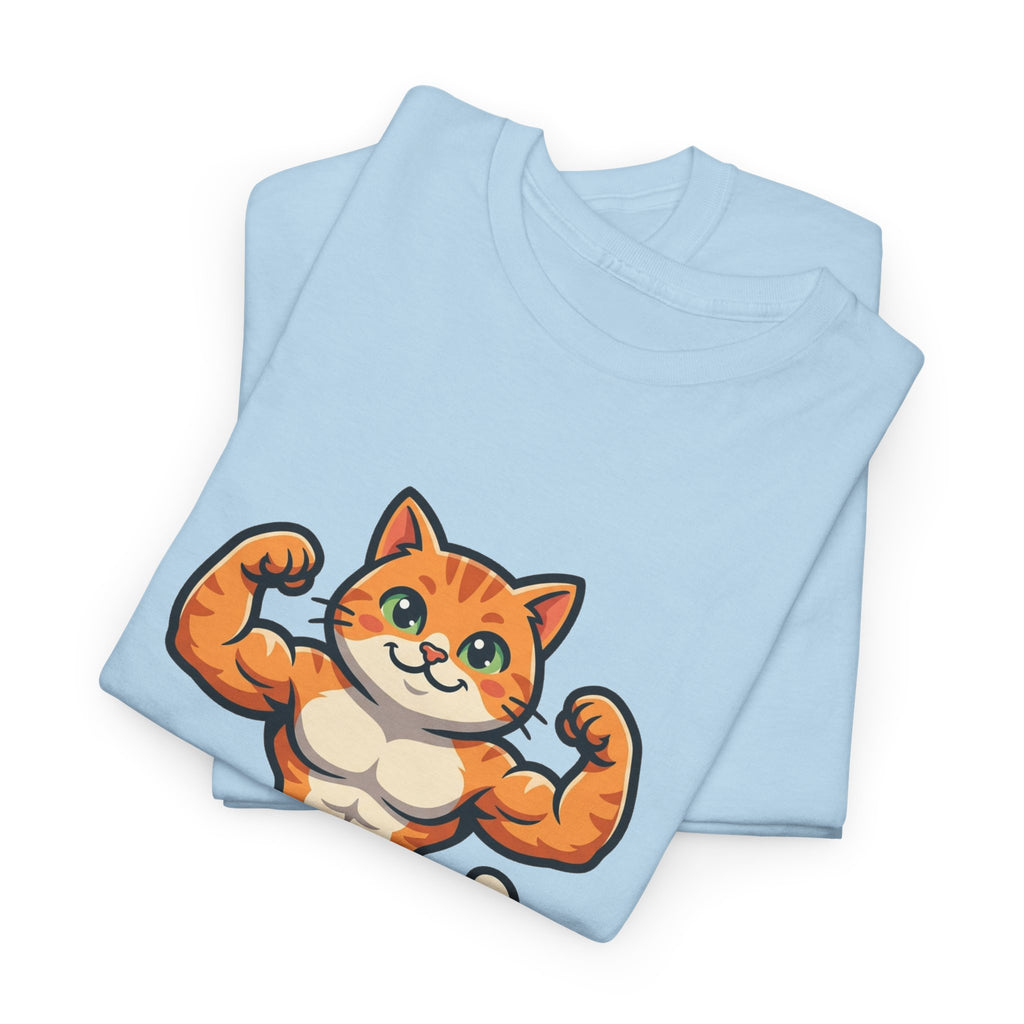 Muscle Cat T‑Shirt — Cute Bodybuilder Cat Graphic Tee