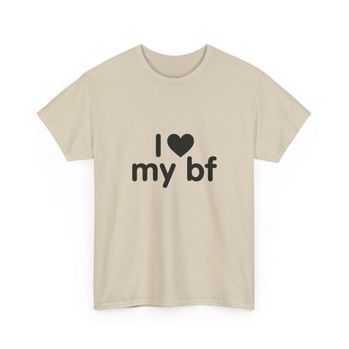I Heart My Bf T-Shirt — Cute Romantic Tee for Girlfriend, Anniversary & Valentine’s Gift