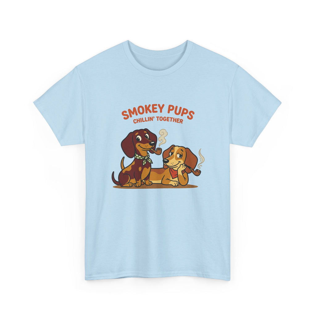 Smokey Pups T‑Shirt — 'Smokey Pups Chillin' Together' Cute Dachshund Tee