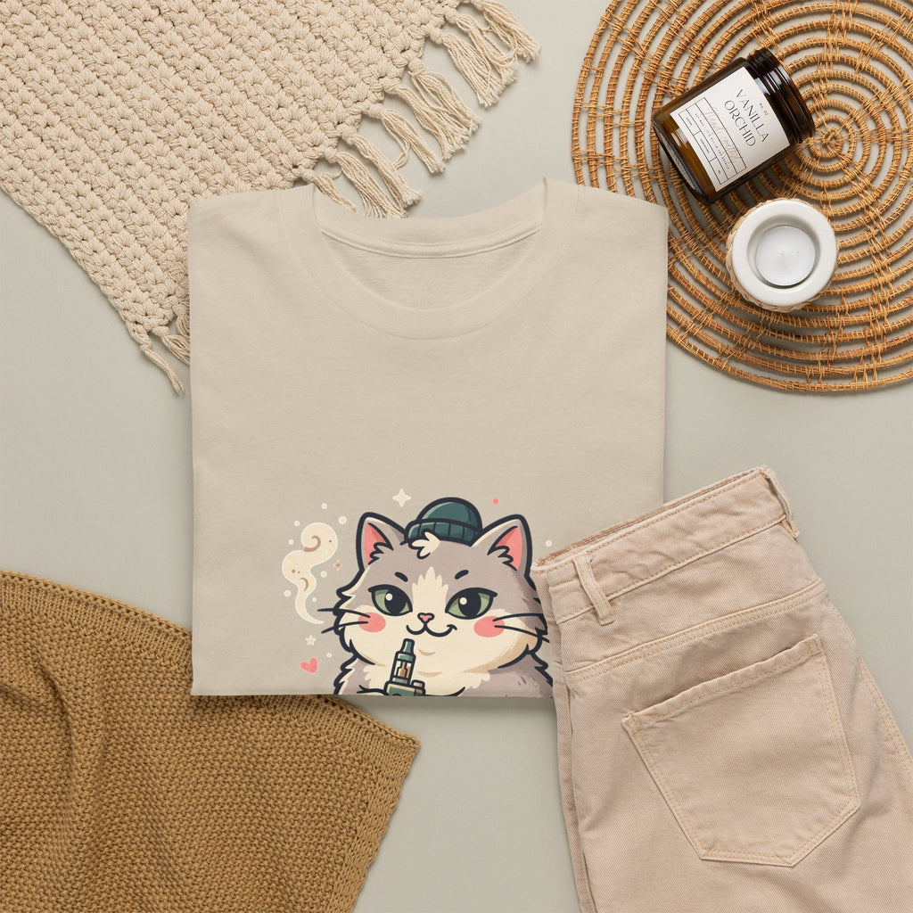 Cute Vaping Cat T-Shirt — Cute Good Luck Tee