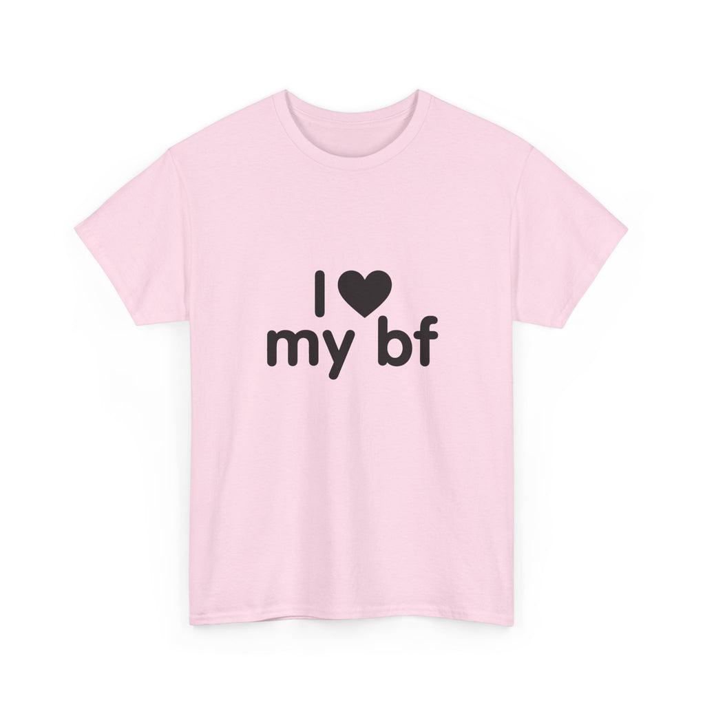 I Heart My Bf T-Shirt — Cute Romantic Tee for Girlfriend, Anniversary & Valentine’s Gift