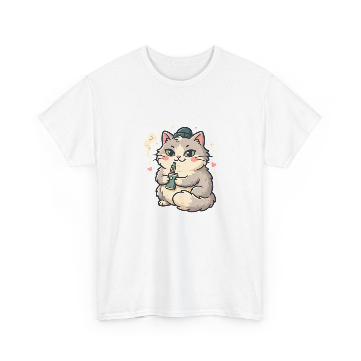 Cute Vaping Cat T-Shirt — Cute Good Luck Tee