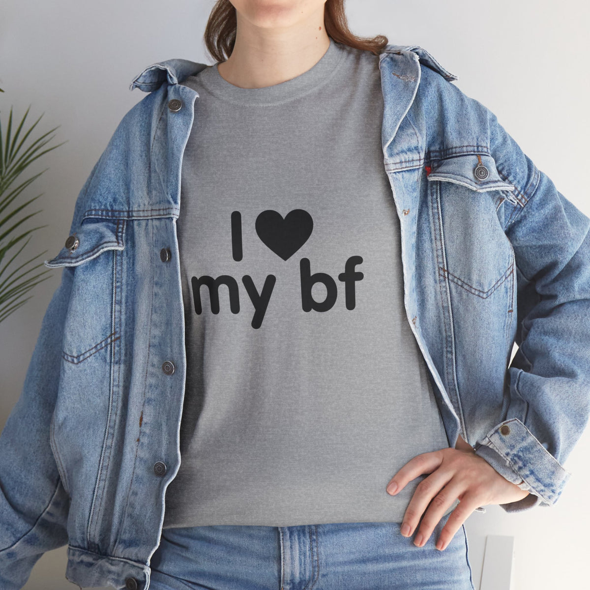 I Heart My Bf T-Shirt — Cute Romantic Tee for Girlfriend, Anniversary & Valentine’s Gift